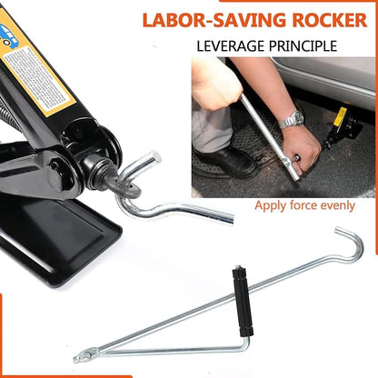 Car Jack Kit Scissor Jack for Car-2Ton, Portable Jack Tire Change Kit Deal for - Image 5