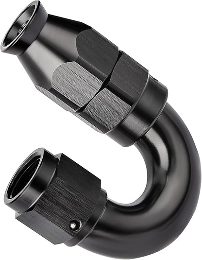 EVIL ENERGY 4AN 180 Degree PTFE One Piece Full Flow End Hose Fitting Aluminum by EVILENERGY