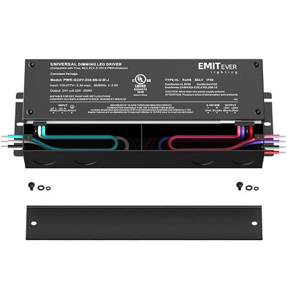 EMITEVER Dimmable Led Driver, 200W AC 110V-277V to DC 24V Transformer, 5-in-1 - Image 2