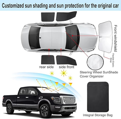 TINGLU Window Shades for Nissan Titan 2020-2024 Accessories Full Windows - Image 3