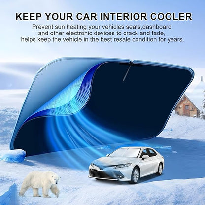 T TGBROS Windshield Sun Shade for Toyota Camry 2018-2024 Accessories Foldable - Image 2