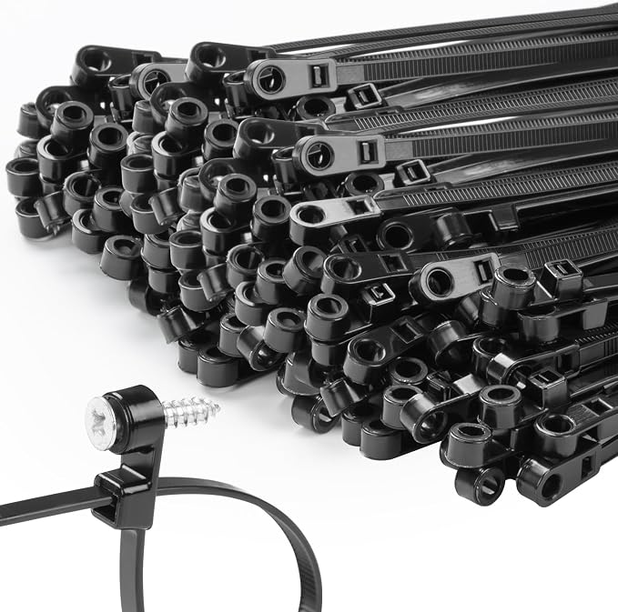 1000 PCS 12 inch Black Zip Ties by MasiStranth