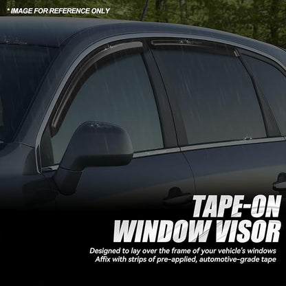 Auto Dynasty 4Pcs Carbon Fiber Pattern Window Visors Compatible - Image 3