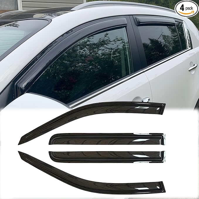 94382 Sunproof Waterproof Side Window Wind Deflector Window Visor fit by Puermto