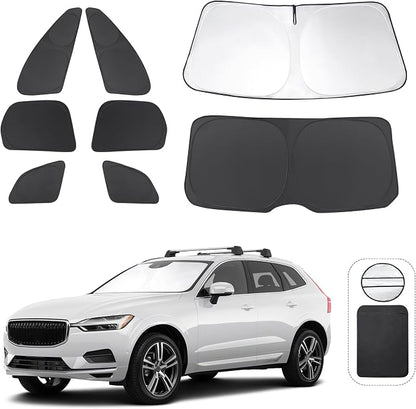 TINGLU Window Shades for Volvo XC60 2018-2024 2025 Accessories Car Side Full by TINGLU