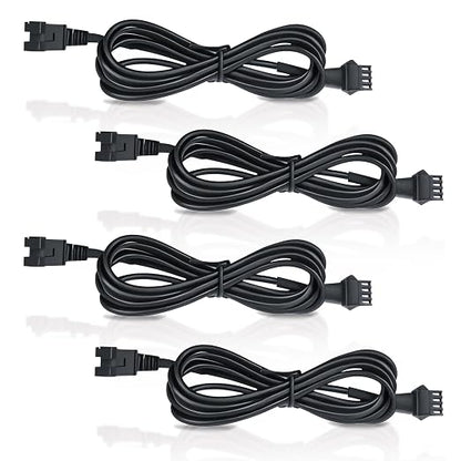 4 Pcs 4 Pin RGB Extension Cable RGB Wire by LAZZPPO