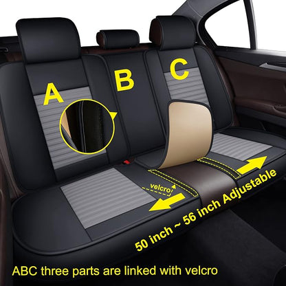 LINGVIDO Car Seat Covers, Breathable and Waterproof Faux Leather Automotive - Image 5
