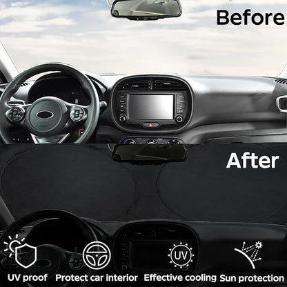 INSAUTO for Soul Windshield Sun Shade Window Sunshade Custom-fit 2020-2026 Kia - Image 2