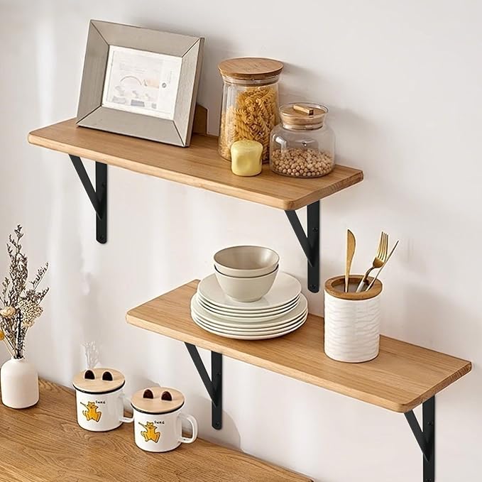 12 Pack L8 x H 6" Black Heavy Duty Shelf Brackets - Image 5
