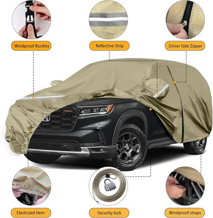 Waterproof Car Covers Replace for 2002-2025 Honda Pilot, Windproof Bands for - Image 2