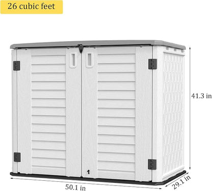 HOMSPARK Storage Shed Weather Resistance, Outdoor Storage Cabinet - Image 6