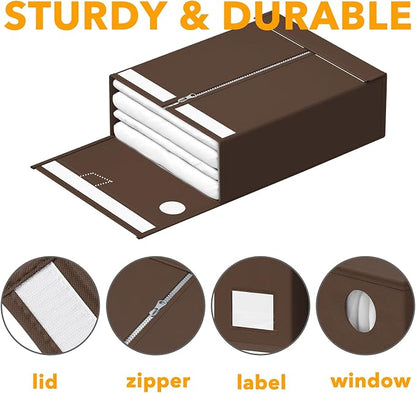 SpaceAid 9 Pack Bed Sheet Organizers and Storage, Foldable Sheet Organizer - Image 6