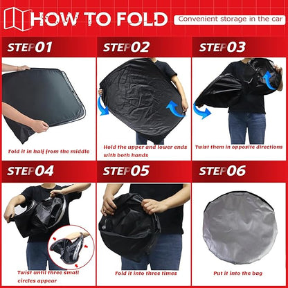 KAYZT Windshield Sun Shade for 2011-2020 Toyota Sienna Mini Van Foldable - Image 6