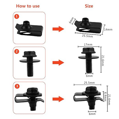 Ford GM Toyota Honda Chrysler Nissan Car Push Retainer Clips 1045pcs - Image 3