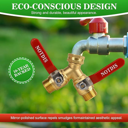 Hose Splitter 2 Way Heavy Duty Brass Garden Hose Splitter - Image 4