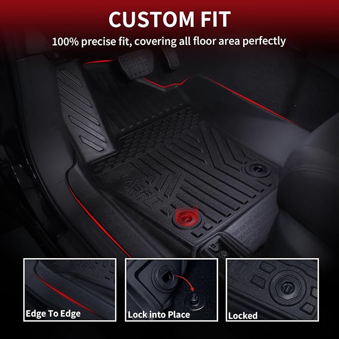 LASFIT Floor Mats&Trunk Mat for Toyota 4Runner 2013-2024 All Weather TPE Mats - Image 2