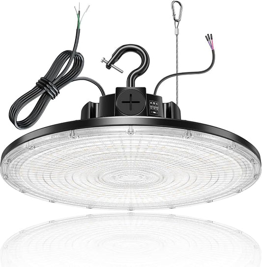 480V LED High Bay Light 300W 240W 200W Adjustable UFO Light 42000LM ETL DLC by YELLORE-Professionalledlightsmanufacturerspecializingincommercialandindustriallighting