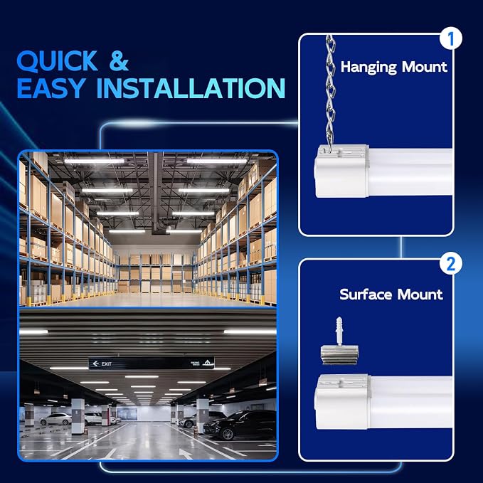 hykolity 4 Pack Linkable LED Shop Light - Image 3