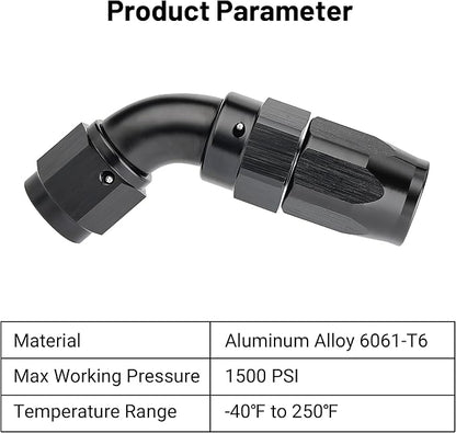 EVIL ENERGY 4AN 60 Degree One Piece Full Flow Hose End Fitting Swivel - Image 3