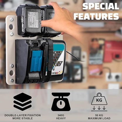 FETESNICE Wall Mount for Makita Charger, Flame Retardant Synthetic Materials - Image 8