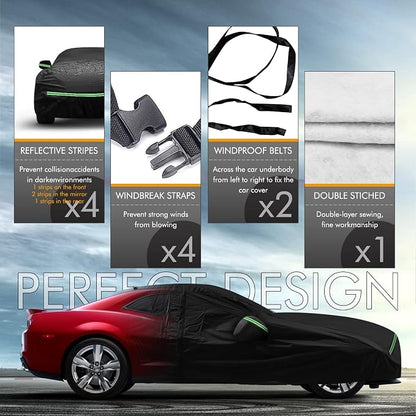 for Chevy Camaro 2010-2022 Car Cover 210D Outdoor Waterproof UV Protection - Image 4