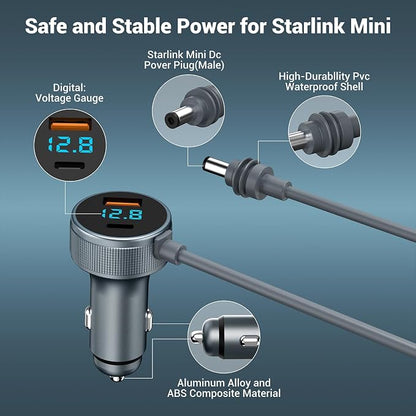 Starlink Mini Cable 12V-48V, Starlink Mini Car Adapter - Image 3