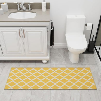 Ottomanson Hallway Runner Rug 2'2" x 6' Non Slip Trellis Area Rugs Easy to - Image 12