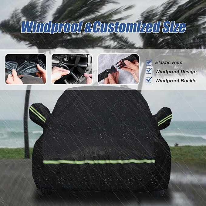 Waterproof Car Covers for 2007-2023 Chevy Suburban/GMC Yukon XL/Cadillac - Image 4