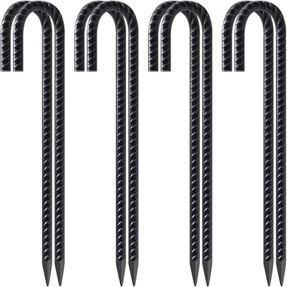 VVOKGO Rebar Stakes 12 Inches J Hook Heavy Duty Chain Link Fence Stakes by VVOKGO