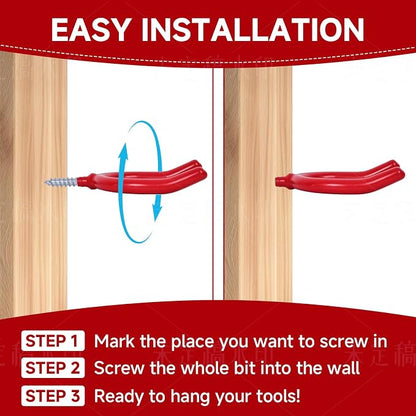 12 Pack Garage Storage System Steel U Hooks - Image 7