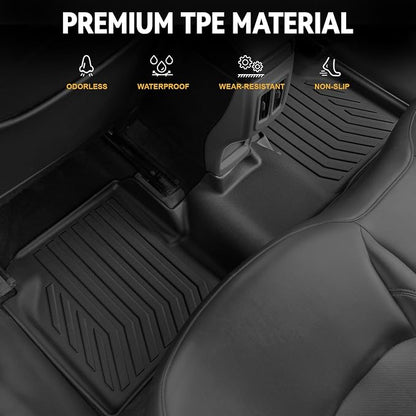 Floor Mats Set for 2017-2025 Jeep Compass Accessories, Full Coverage All - Image 3
