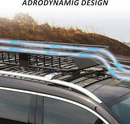 FORWODE 250LB Capacity Heavy Duty 64" x 39" x 6" Roof Rack Cargo Carrier Basket - Image 6