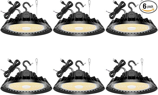 6Pack LED High Bay Lights, 240W UFO High Bay LED Shop Lights, 36000LM by BBESTLED