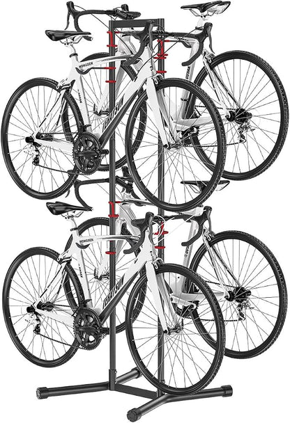 teraysun Indoor 4 Bike Storage Rack, Adjustable Arm Hook - Image 2