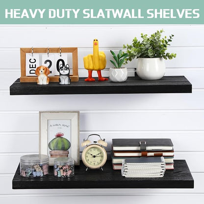 4 Pack Wooden Slatwall Shelf - Image 4