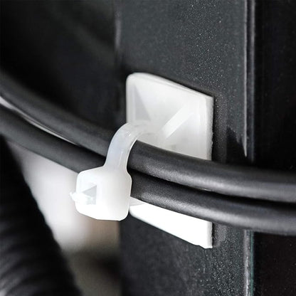 200pcs 3/4" 3M Back-Glue Self Adhesive White Strong Cable Zip Tie Mounts - Image 4
