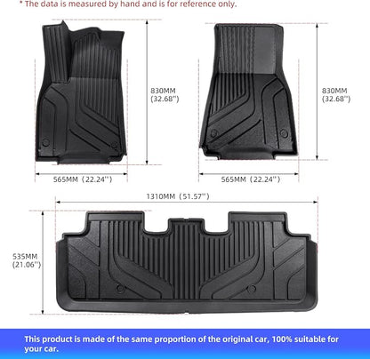 Tesla Model Y Floor Mats for Tesla Model Y 2020-2024, TPE All Weather Custom - Image 8