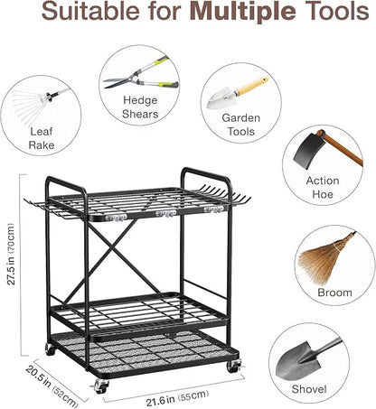 Garden Tool Organizer Outdoor Garage and Shed Tool Storage Yard Tool Holder and - Image 4