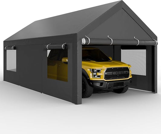 JAMFLY Carport, 10x20 ft Heavy Duty Carport by JAMFLY