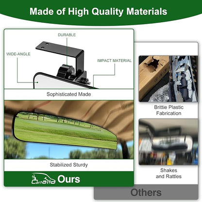 Golf Cart Mirrors Kit for EZGO Club Car Yamaha, No-Drilling Night Safety - Image 4