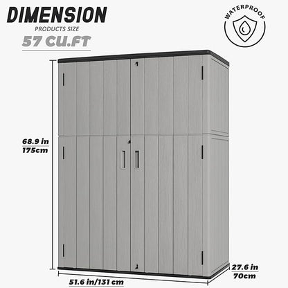 Plastic Outdoor Storage Cabinets, Vertical Sheds&Outdoor Storage - Image 4