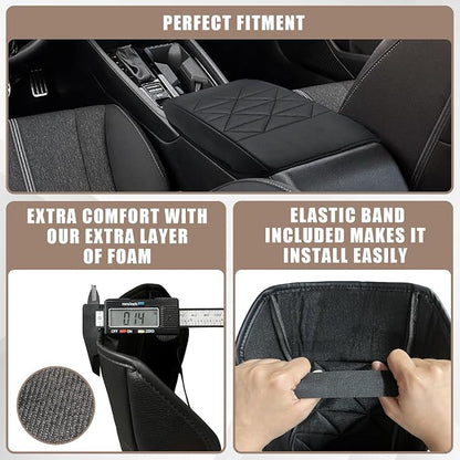 Muslogy for Accord 2025 2024 2023 Center Console Cover Armrest Pad Vegan - Image 3