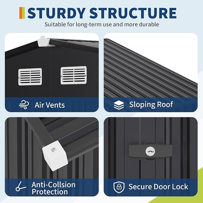8x10x6.4 FT Outdoor Storage Sheds - Image 5