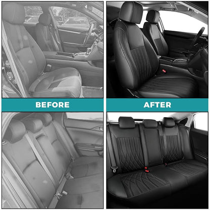 Seat Covers for Honda Civic Sedan 4DR Sedan EX 2022 2023 2024 2025.Faux Leather - Image 5