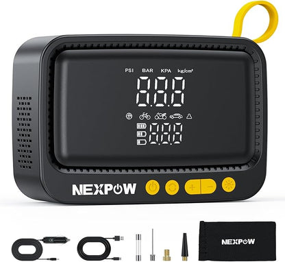 NEXPOW Tire Inflator Portable Air Compressor, 150 PSI Cordless Air Pump by NEXPOW