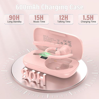 Bluetooth Headset, Wireless Bluetooth 5.3 Earpiece, 90Hrs Hands Free Headset - Image 4