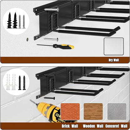 Garage Garden Tool Organizer Wall Mount, Heavy Duty Garage Tool Storage Rack 32 - Image 5