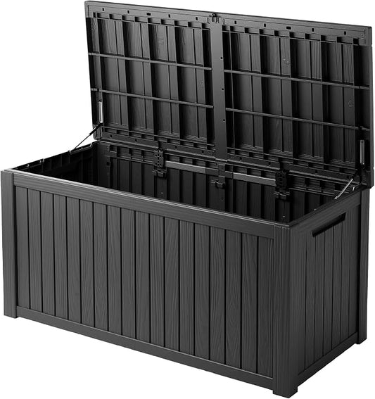 180 Gallon Resin Deck Box, Waterproof Outdoor Storage Bin by Decksplore%E2%80%94BuiltforOutdoor