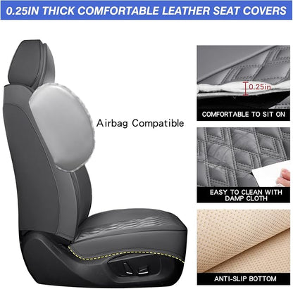 Car Seat Covers Full Set, Leather Seat Covers - Image 2
