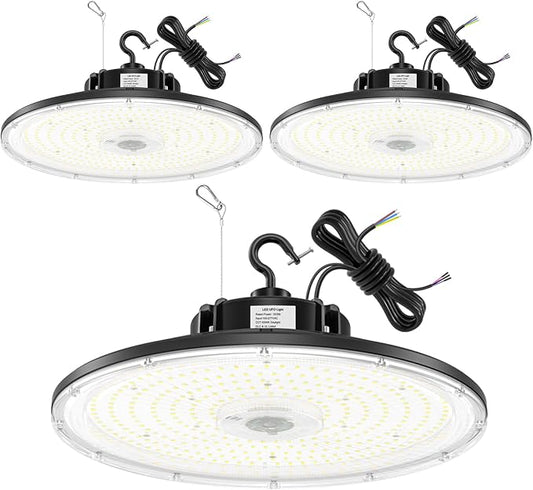 BBESTLED 3 Pack 300W LED High Bay Light, UL Listed UFO High Bay Lights Dimmable by BBESTLED